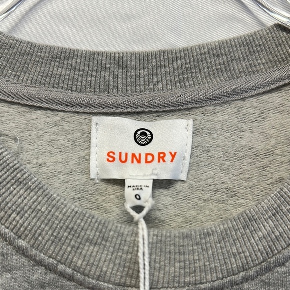 NWT Sundry Anthropologie Striped California Pullover Sweatshirt Women's 0/XS - Picture 2 of 4